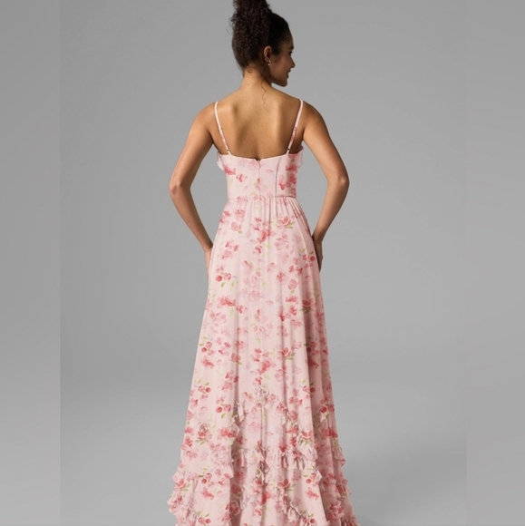 AW Kaitlin Dress Peach Blossom Breeze Maxi, Floral, Wedding Guest, Prom Size 22 - Picture 7 of 8